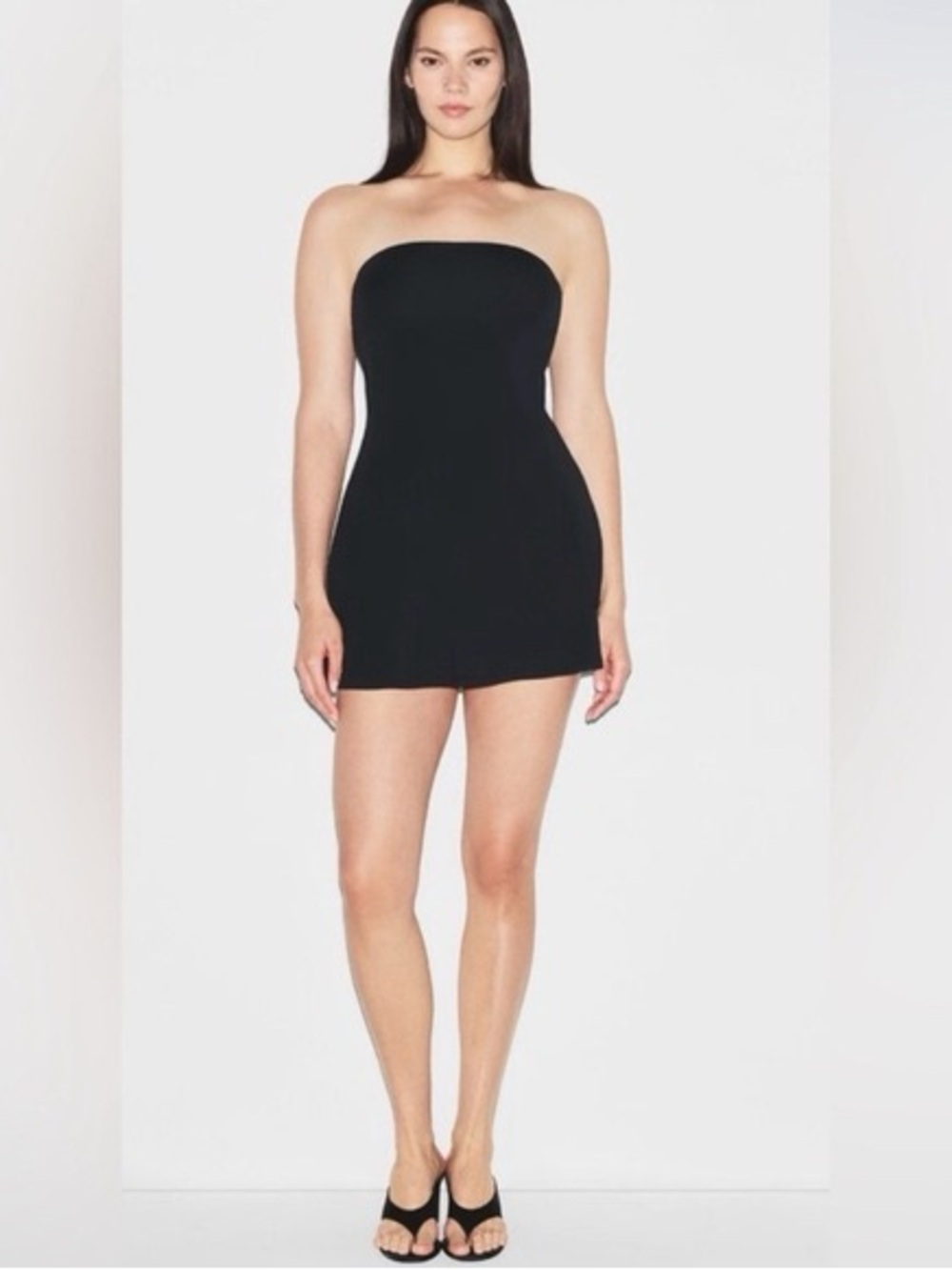 SKIMS Obsidian Smooth Lounge Strapless Mini Dress Size Small New!